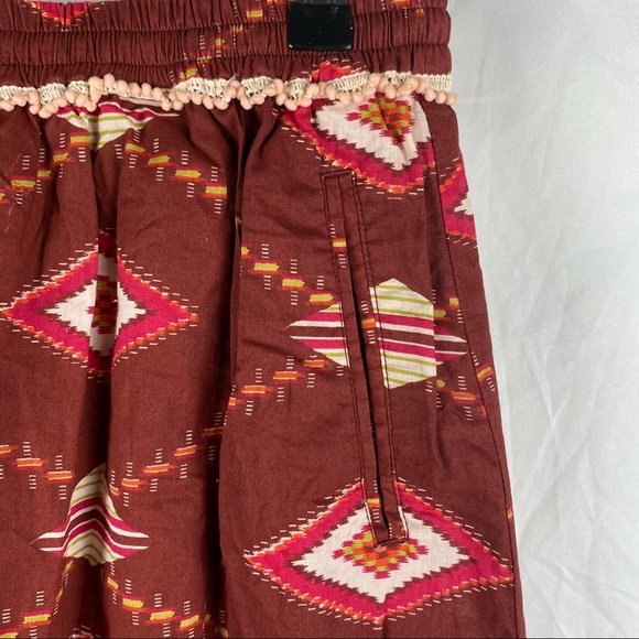 Beach Warrior Maroon Boho Long Maxi Skirt Size 14 - Picture 5 of 14